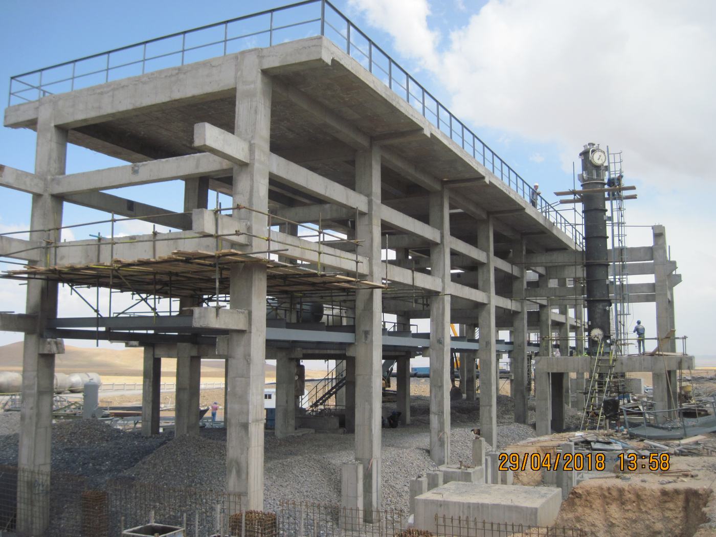 Multi-storey concrete frame construction under active site management by Berm Inc.